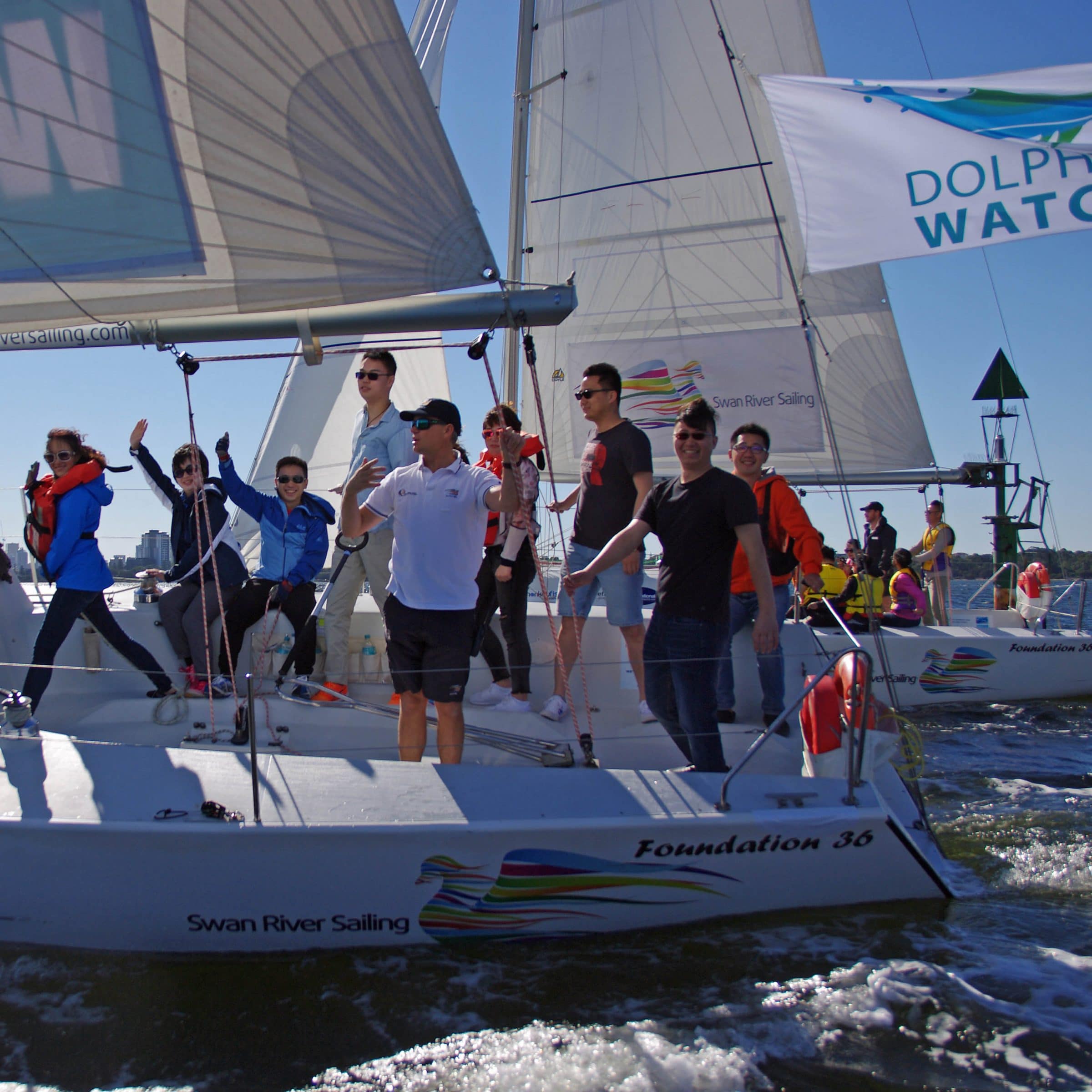 corporate sailing charter with swan river sailing in perth
